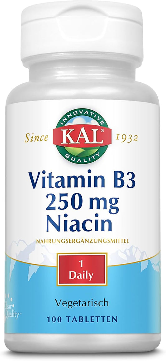 Kal 250 mg Niacina, 100 Comprimidos