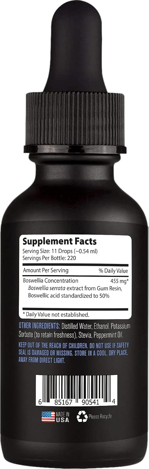 Lyfetrition Boswellia 455 mg - Extracto Líquido 118 ml - 220 Porciones - Alta Absorción - No Modificado Genéticamente - Certificado GMP - Sin Crueldad