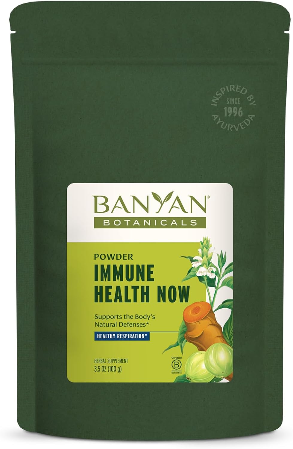 Banyan Botanicals Immune Health Now – Suplemento Orgánico para el Sistema Inmunitario y Respiratorio – 3.5 oz (99 g)