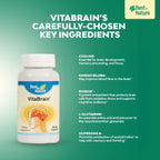 VitaBrain Suplemento de Apoyo Cognitivo, 120 Cápsulas