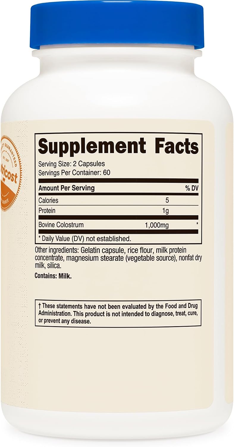 Nutricost Calostro 1000mg por Dosis, 360 Cápsulas (3 Botellas)