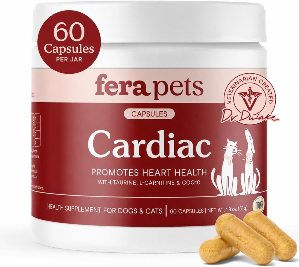 Fera Pets Suplemento Cardíaco para Perros y Gatos - 60 Cápsulas