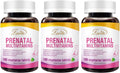 LOVITA Vitaminas Prenatales con Hierro 27 mg, Ácido Fólico 800 mcg y Calcio - 180 Comprimidos Veganos (Pack de 3)