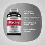 Piping Rock Glicina Cápsulas 1000mg | 100 Cápsulas | Libre de OGM, Sin Gluten