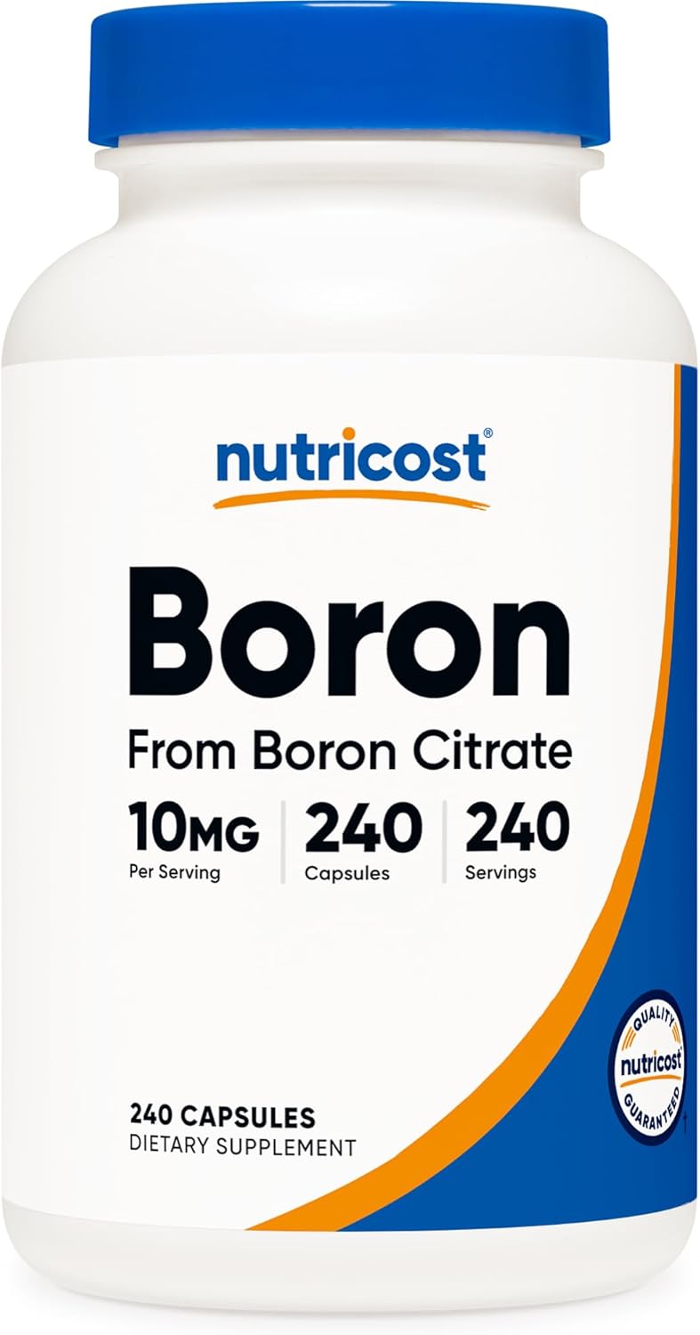 Nutricost Cápsulas de Boro 10mg, 240 Cápsulas Vegetarianas, Sin Gluten y No GMO
