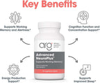 Advanced NeuroPlus de Allergy Research Group - Fórmula Nootrópica con Extracto de Menta, Melena de León y Citicolina - 90 Comprimidos