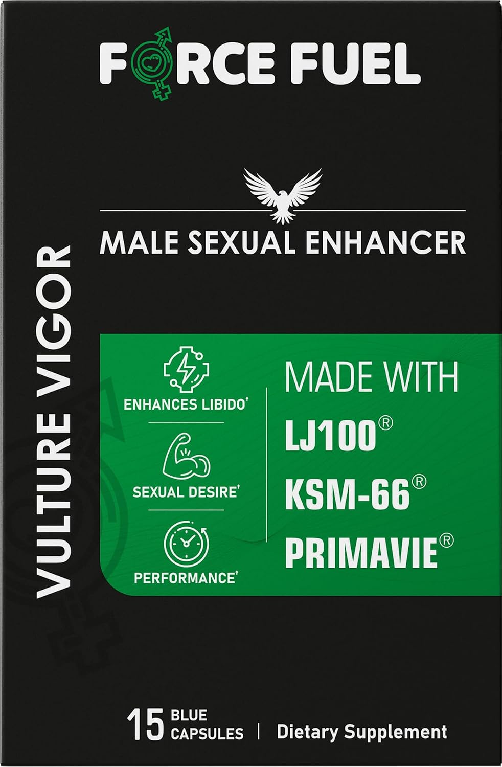 Vulture Vigor - Cápsulas para el Rendimiento Masculino (15 uds)