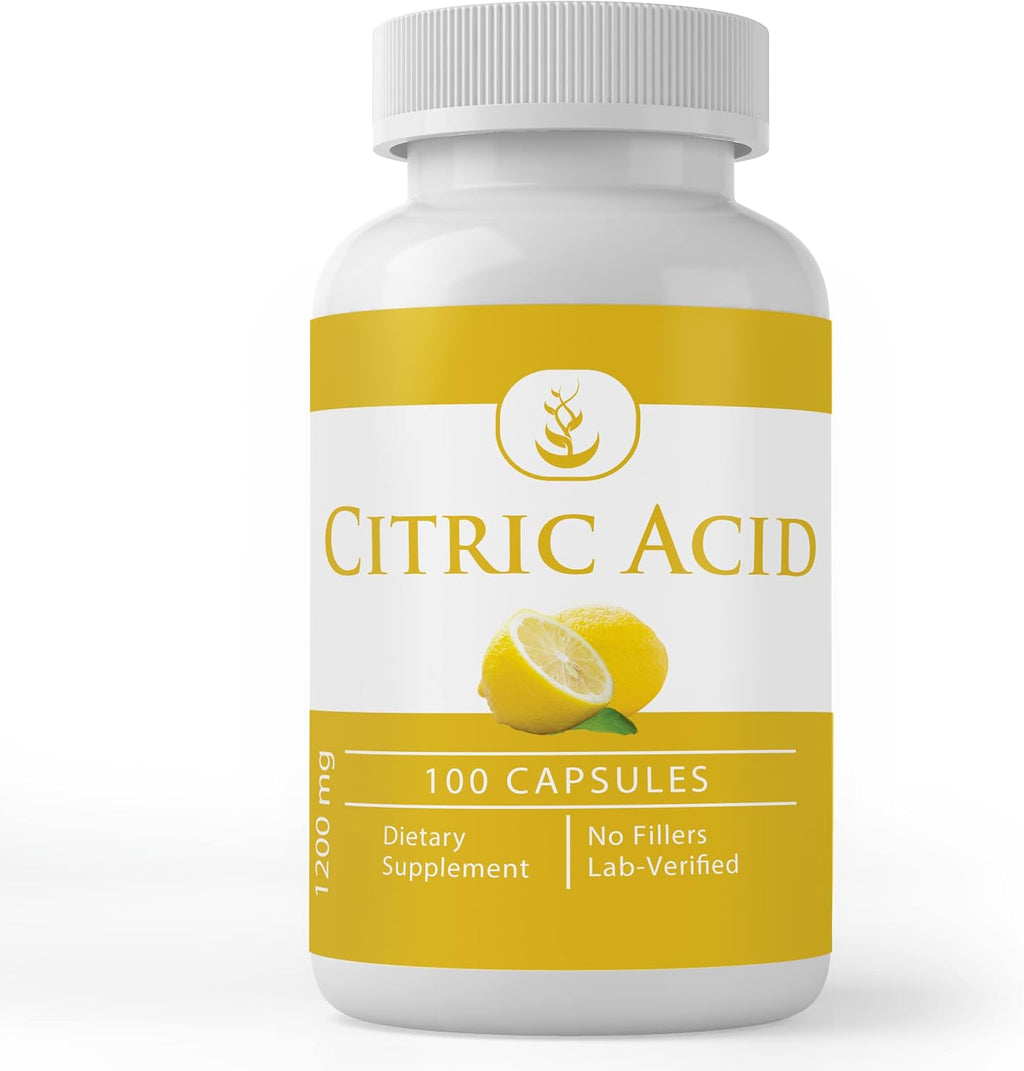 Pure Original Ingredients Ácido Cítrico, 100 Cápsulas - Sin Aditivos