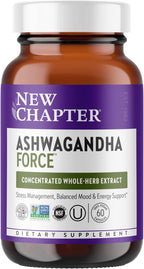 New Chapter Ashwagandha Orgánica, Suplemento Adaptógeno - 60 Cápsulas
