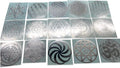 Pegatinas Metálicas de Orgonita Flower of Life - 15 Piezas (Plateado)