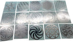 Pegatinas Metálicas de Orgonita Flower of Life - 15 Piezas (Plateado)