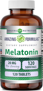 Amazing Formulas Melatonin Supplement - 20 mg - 120 Tablets