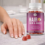 Grab The Gold Vitaminas para Cabello, Piel y Uñas | Gominolas con Biotina 6000 mcg y Colágeno | Sabor Maracuyá | Sin Gluten, No-GMO
