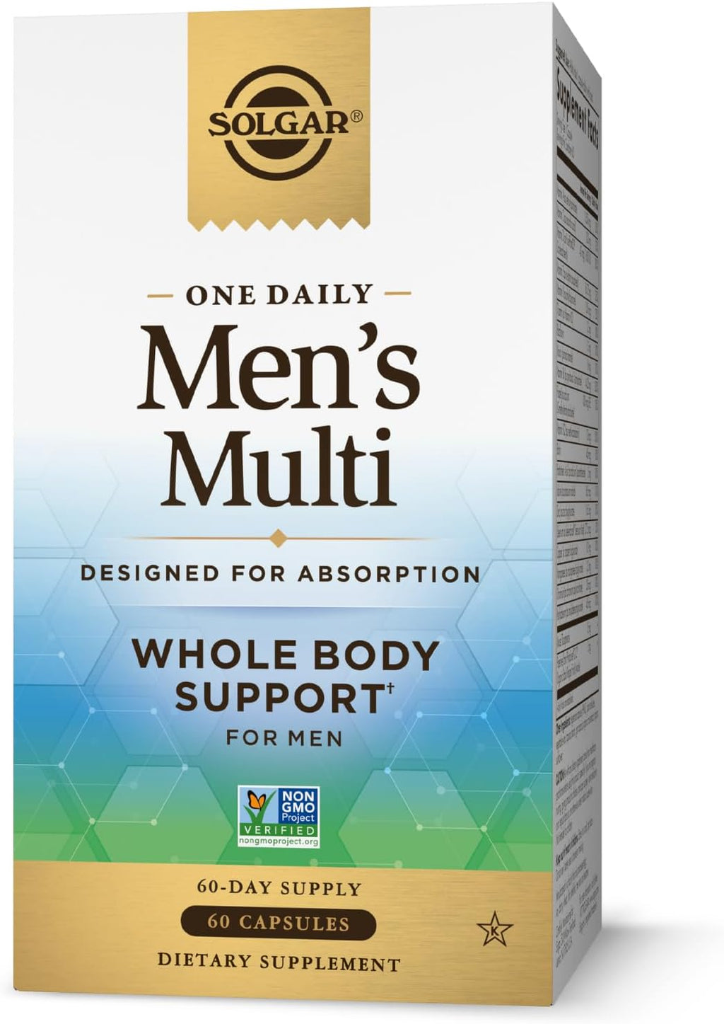 Solgar One Daily Men's Multivitamin – Multivitamínico Diario para Hombres, 60 Cápsulas Veganas de Liberación Retardada