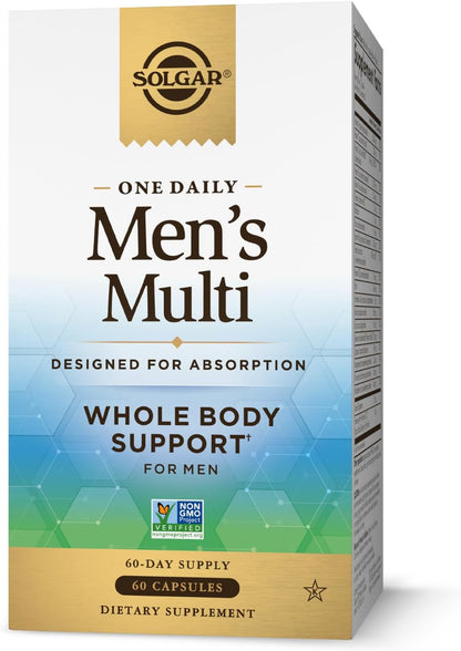 Solgar One Daily Men's Multivitamin – – Apoyo al sistema inmunitario: El zinc bisglicinato y la vitamina C – Image 1