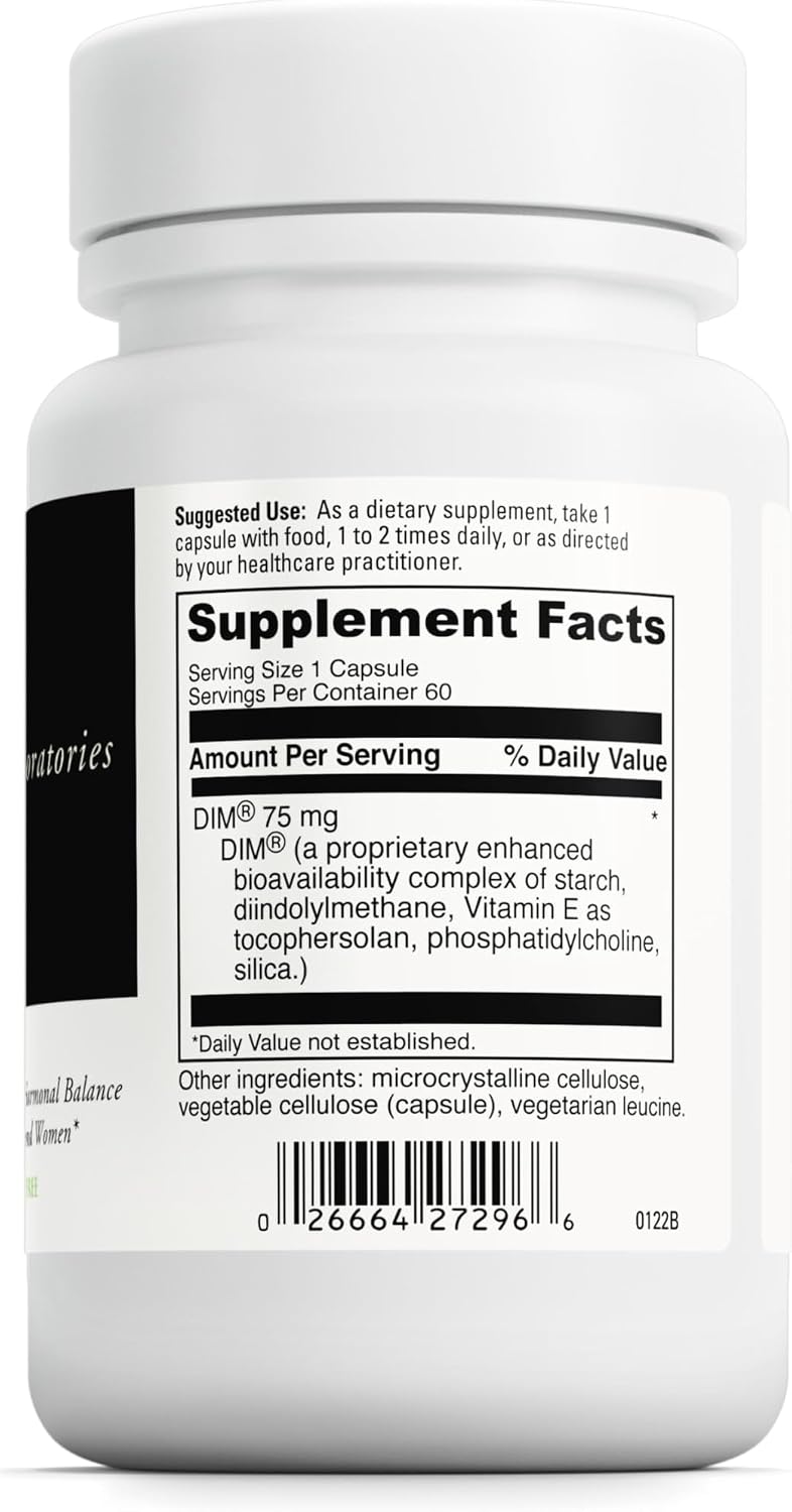 DAVINCI Labs DimPro - Suplemento para el Equilibrio Hormonal con Vitamina E - 60 Cápsulas