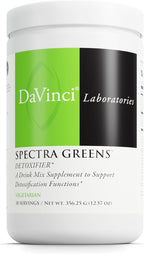 DAVINCI Labs Spectra Greens Detoxifier - Suplemento Verde Detox con Probióticos y Enzimas Digestivas (356.25 g, 30 porciones)