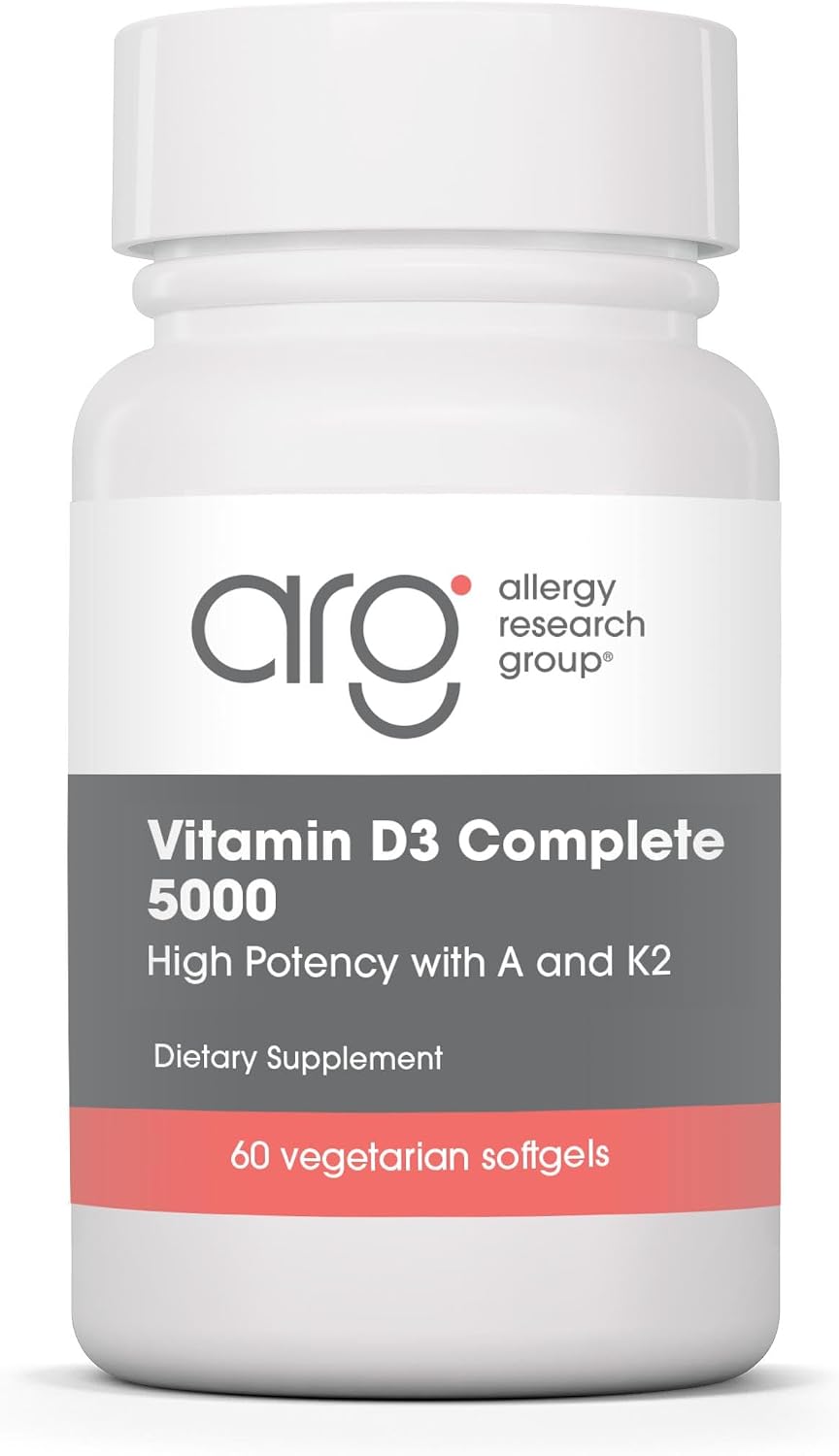 Allergy Research Group Vitamina D3 Completa 5000 - 125 mcg con Vitamina A y K2