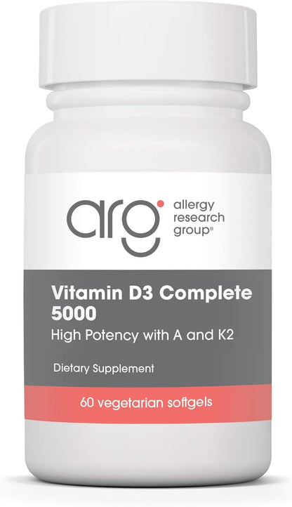 Allergy Research Group Vitamina D3 Completa – Vitamina D: contribuye a la absorción y utilización normal del – Image 1