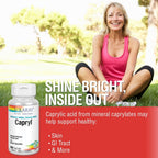 Solaray Capryl - Ácido Caprílico con Calcio, Magnesio y Zinc, 100 Cápsulas