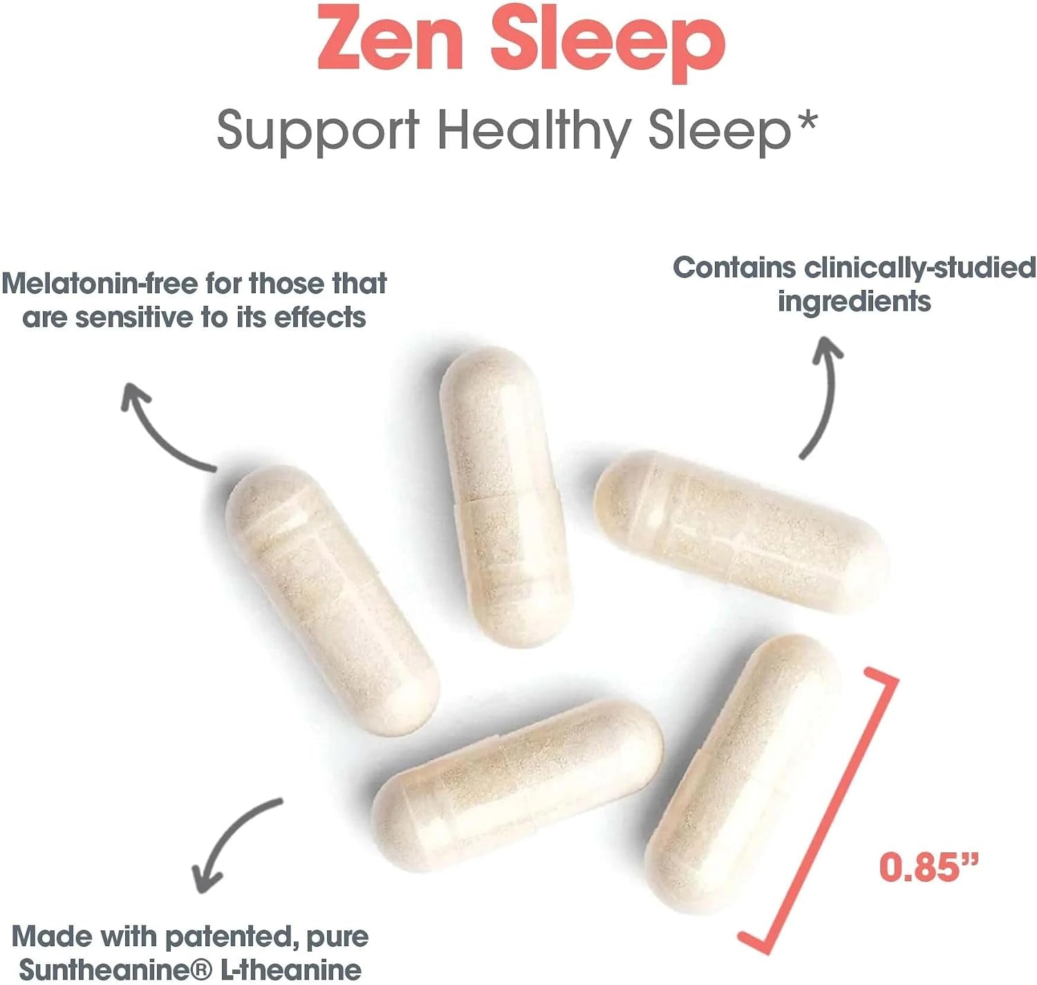 Nutricology ZenMind Nighttime - 550 mg GABA & 200 mg L-Teanina - Fórmula Nocturna - 60 Cápsulas Vegetarianas