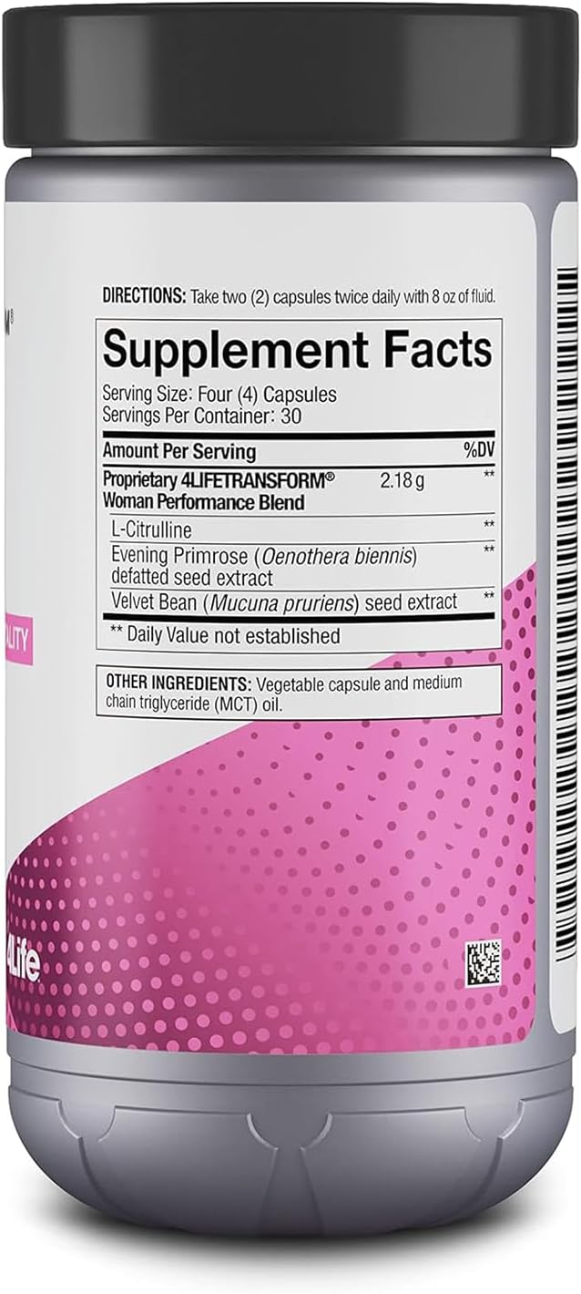 4Life Transform Soporte para el Bienestar de la Mujer con L-Citrulina, 120 Cápsulas