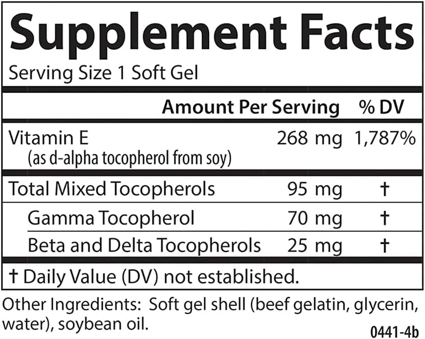 Carlson - E-Gems Plus, 400 UI (268 mg), Vitamina E de origen natural, 100 Cápsulas blandas