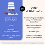 EZ Melts Multivitamínico + Hierro - 60 Comprimidos Disolventes Sabor Tropical Cherry