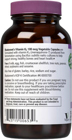 Bluebonnet Nutrition Vitamina K2 MK-7 100 mcg - 100 Vegetable Capsules