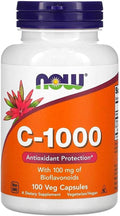 NOW Foods C-1000, 100 Cápsulas (Paquete de 4)