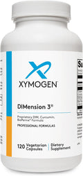 XYMOGEN Dimension 3 - Suplemento DIM para el equilibrio hormonal y el apoyo al metabolismo del estrógeno - con curcumina y BioPerine - 120 Cápsulas
