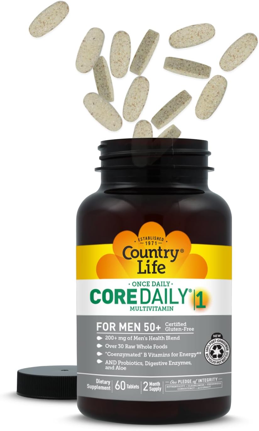 Country Life CORE Daily-1 Multivitamínico para Hombres 50+ - 60 Comprimidos