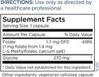 MethylPro L-Metilfolato 1 mg – 90 Cápsulas – Folato Activo para Apoyo a la Metilación