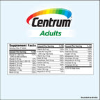 Centrum - Suplemento Multivitamínico y Multimineral para Adultos 425 Comprimidos (365+60)
