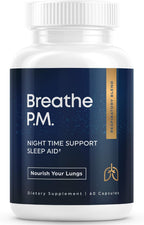 BREATHE PM, Cápsulas Nocturnas 6 en 1 con Mullein para la Salud Pulmonar (60 Cápsulas - 30 Días)