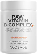 Codeage Raw Vitamin B-Complex - Complejo de Vitaminas B con Probióticos y Enzimas - 60 Cápsulas