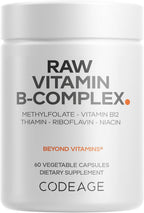 Codeage Raw Vitamin B-Complex - Complejo de Vitaminas B con Probióticos y Enzimas - 60 Cápsulas