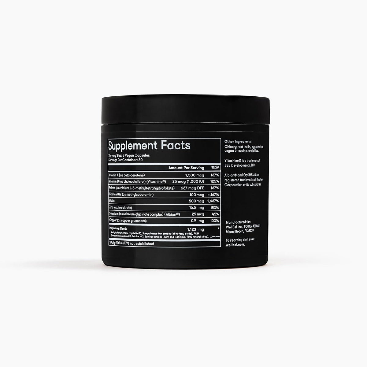 WELLBEL Men Complemento para Cabello, Piel y Uñas, Vegano, Sin Gluten y No GMO, 90 Cápsulas – Image 3
