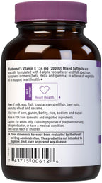 Bluebonnet Vitamina E 200 UI con Tocoferoles Mixtos, 100 Cápsulas Blandas