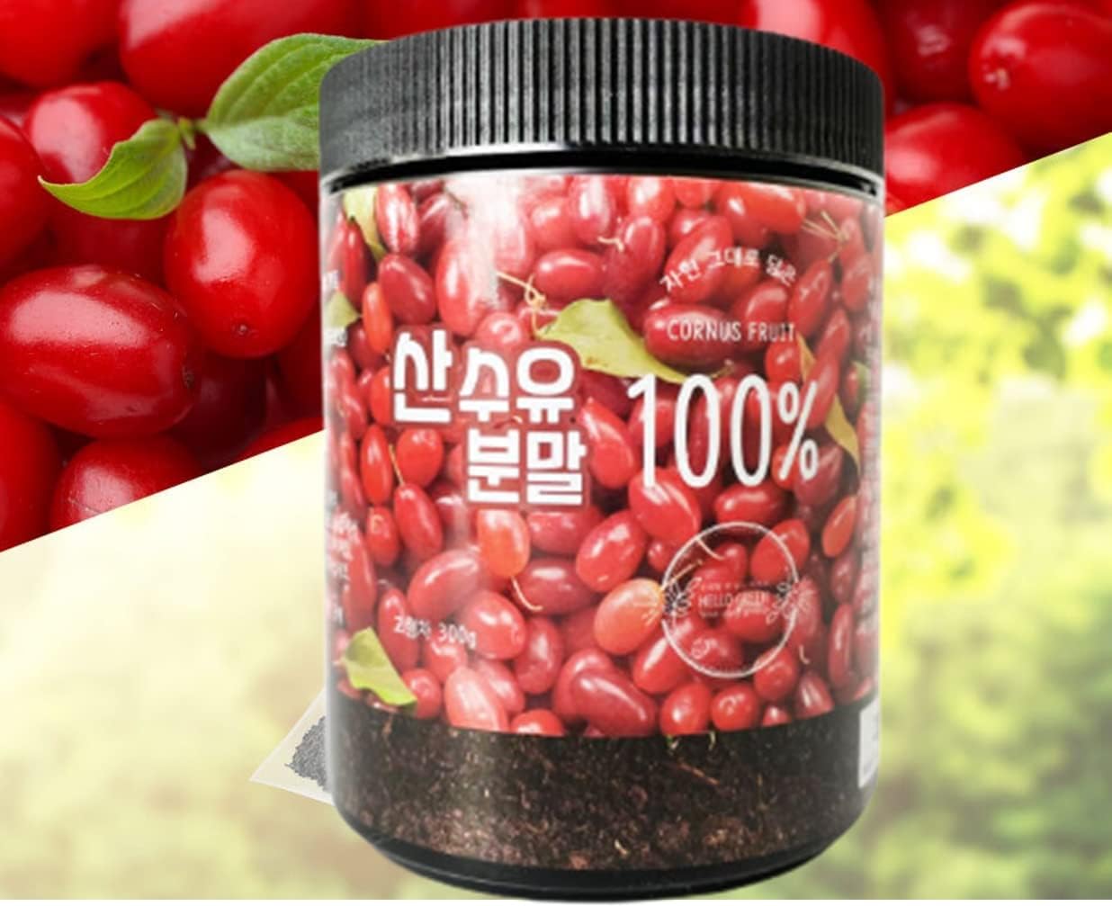 Organic Natural Pure Cornelian Cherry, Cornus Fruit Extract Powder - 300 g