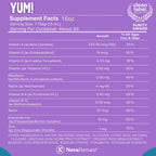NovaFerrum Yum 473 ml | Multivitamínico con Hierro para +4 años | Sin Gluten Certificado | Sin Azúcar | Sabor Frambuesa y Uva
