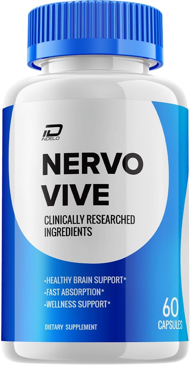 Nervo Vive Cápsulas de Suplemento Cerebral – Fórmula Máxima Natural para Memoria y Concentración (60 Cápsulas)