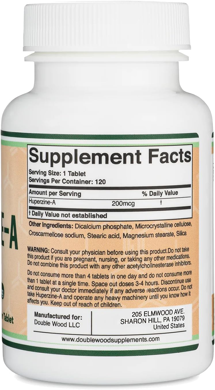 Huperzina A 200 mcg, 120 Comprimidos - Suplemento Cognitivo