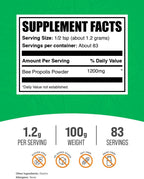 Polvo de Propóleo de Abeja - 100 g - BulkSupplements