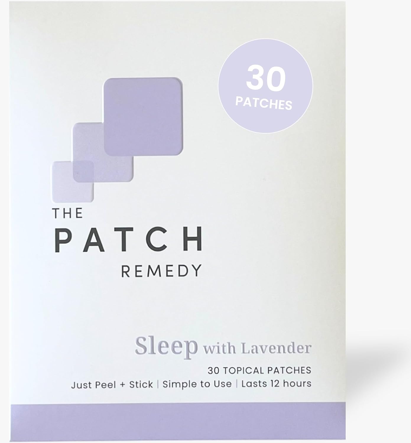 The Patch Remedy Sleep con Lavanda | Valeriana, Pasiflora, Lúpulo, Glicinato de Magnesio | 30 Parches