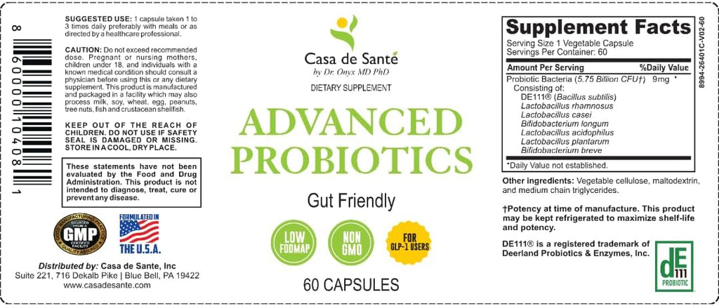 Casa de Sante Probiótico Avanzado para Menopausia y Perimenopausia