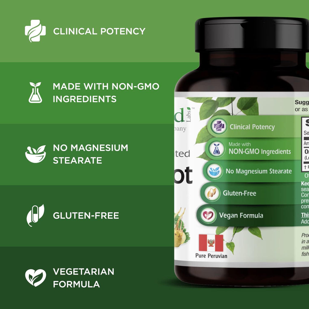 Raíz de Maca de Emerald Laboratories - 500mg por Cápsula - 60 Cápsulas Vegetales