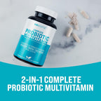GOBIOTIX Multivitamínico con Probióticos y Enzimas Digestivas - 25 mil millones de UFC - Salud Digestiva - 90 Cápsulas