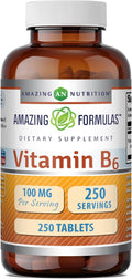 Amazing Formulas Vitamina B6 100 mg - 250 Comprimidos