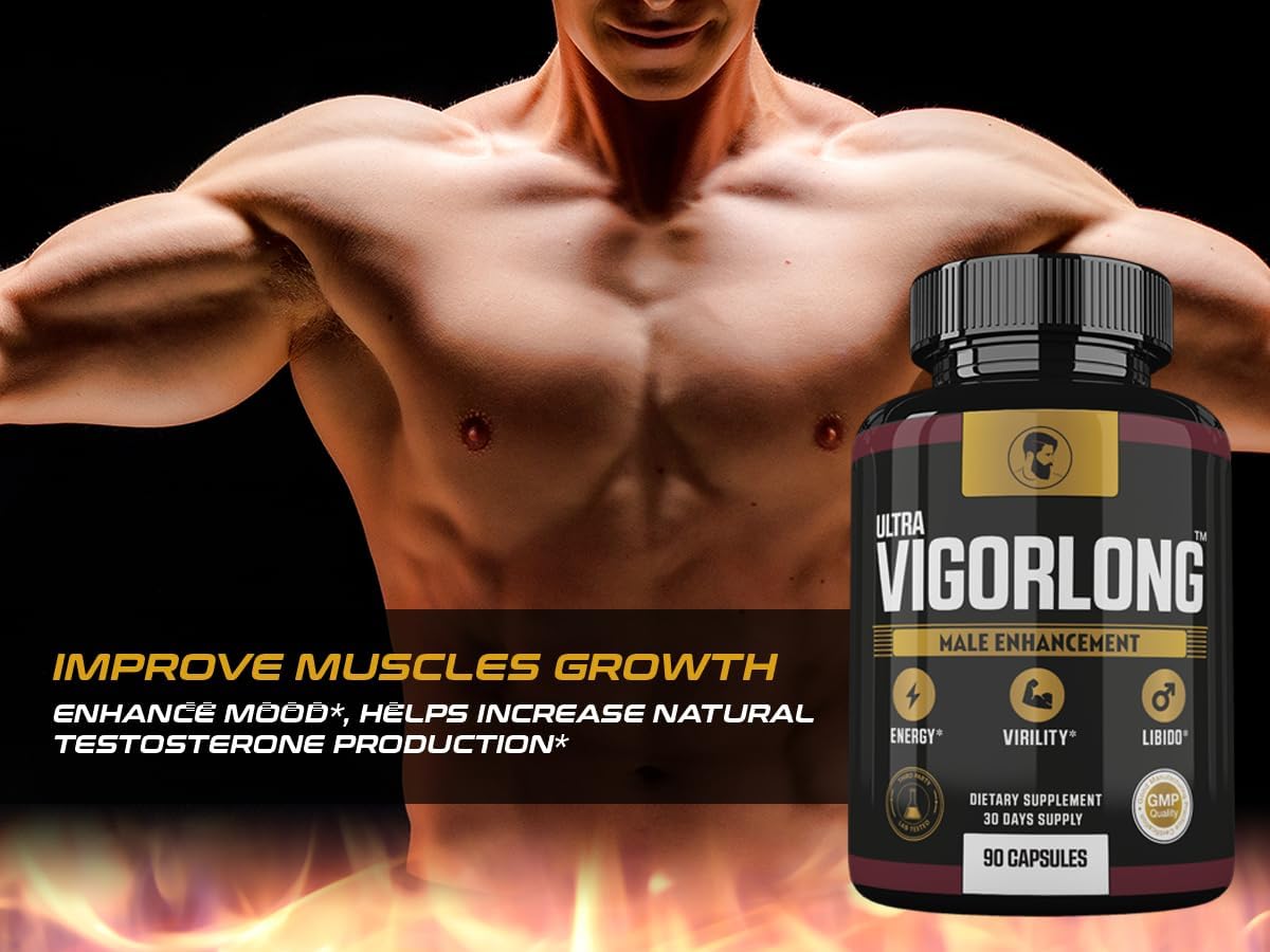 Ultra VigorLong Supplement Advanced Formula, Ultra VigorLong for Men, Ultra Vigorlong Capsules, 90 Count